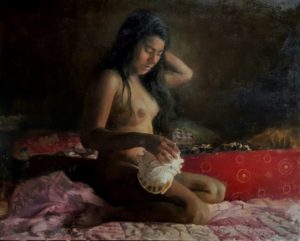 Orley Ypon, Budyong, Oil on canvas, 2016, 32x40 in